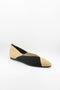 Miss Elastic Knit Slip-On Two-Tone Flats